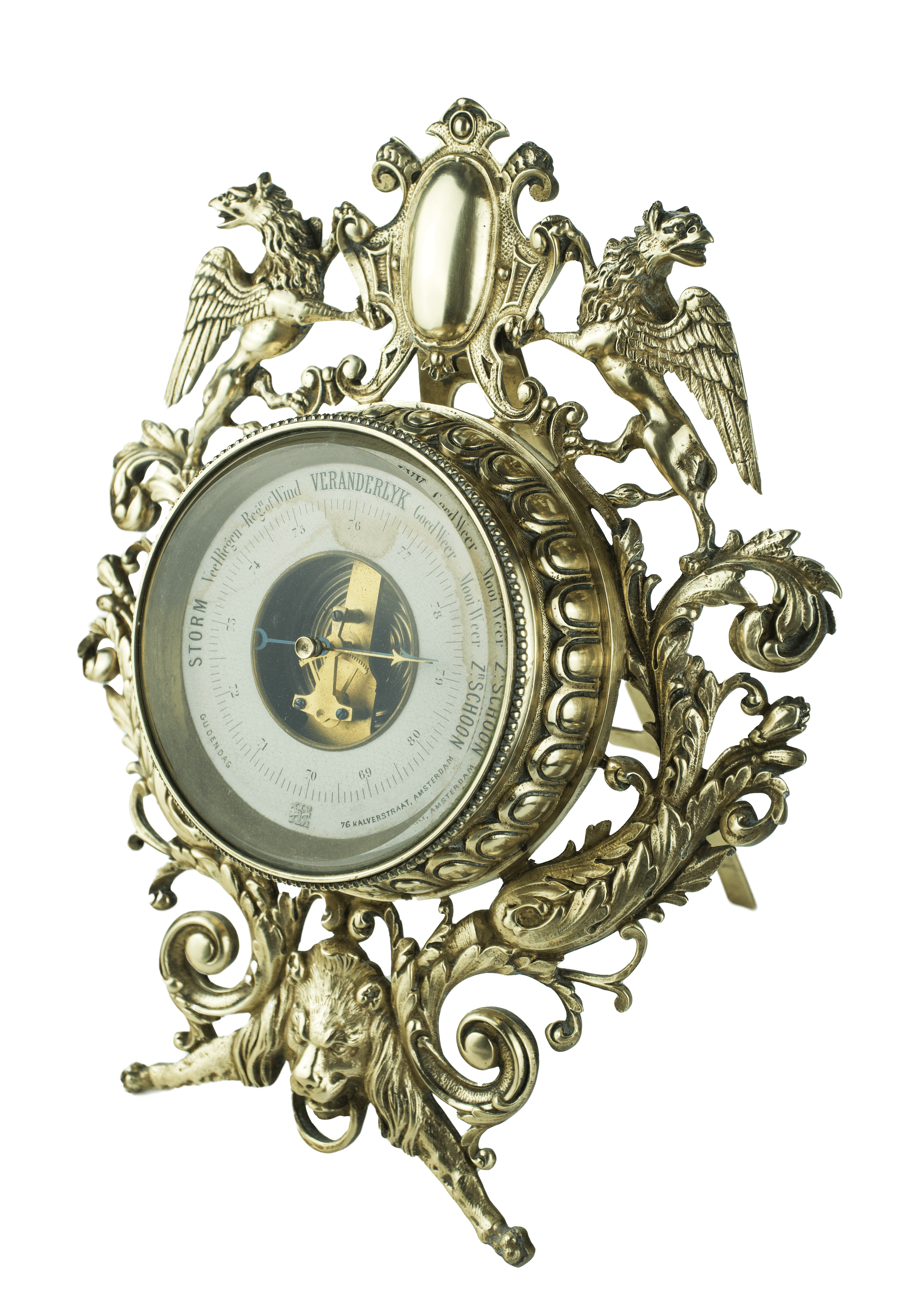 Baroque Revival aneroid barometer
