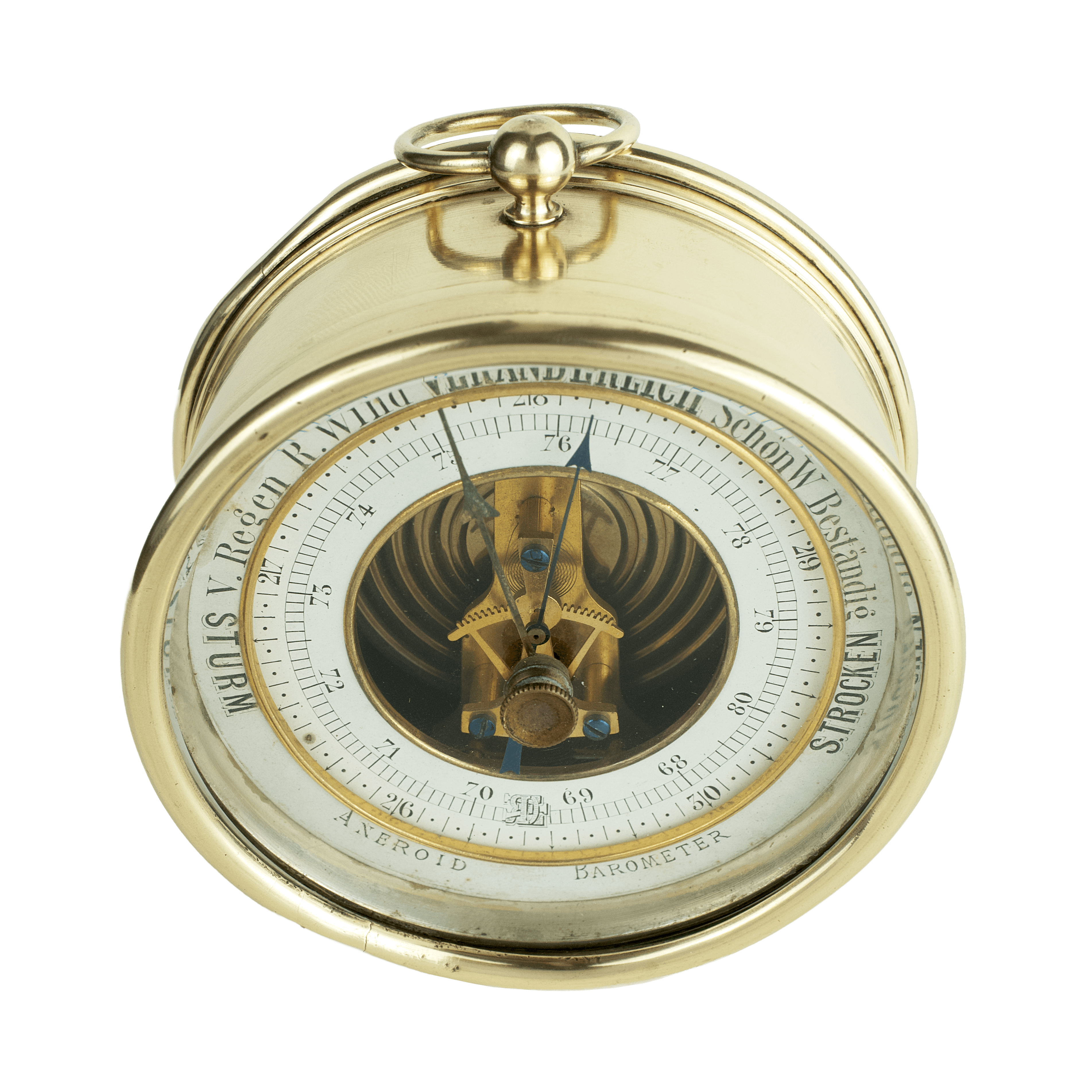 Rack and pinion desk barometer